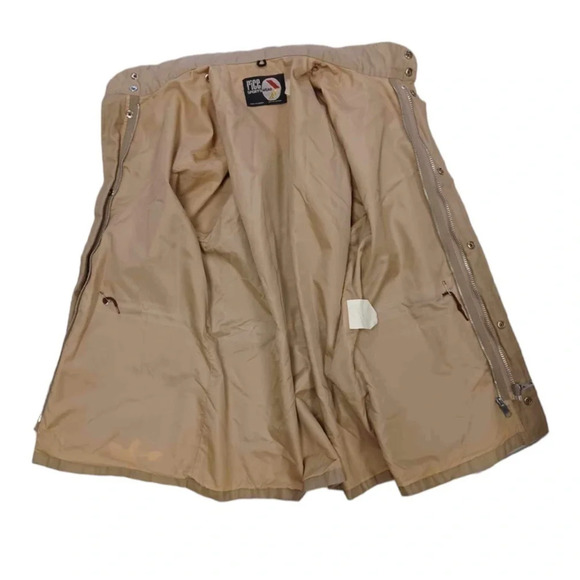 Rice Sportswear  Vintage Tan Bomber Coat With Detachable Puffer Vest - Picture 8 of 16